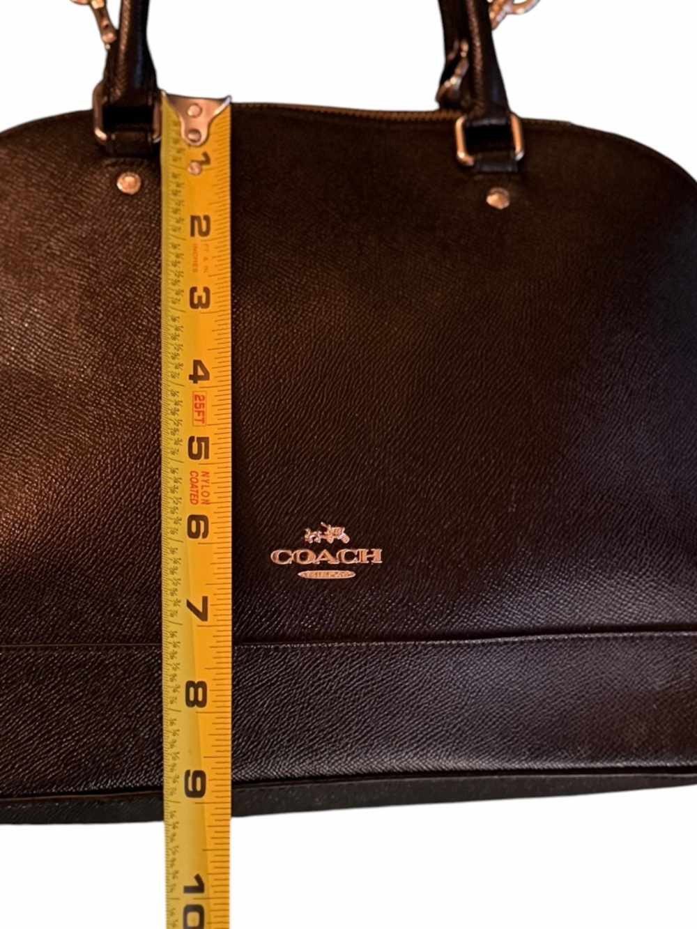 Final Sale, Bundle!✨Coach✨ Black Leather Dome Sierra Satchel Crossbody Gold - Picture 13 of 13